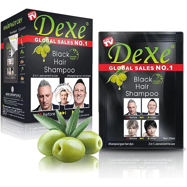 Dexe Black Hair Shampoo Packet