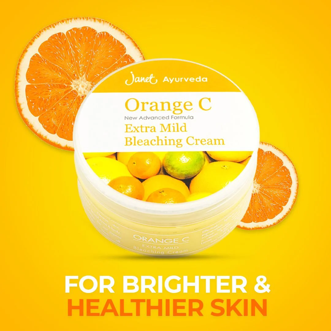 Janet Orange C Extra Mild Bleaching Cream - 225ml