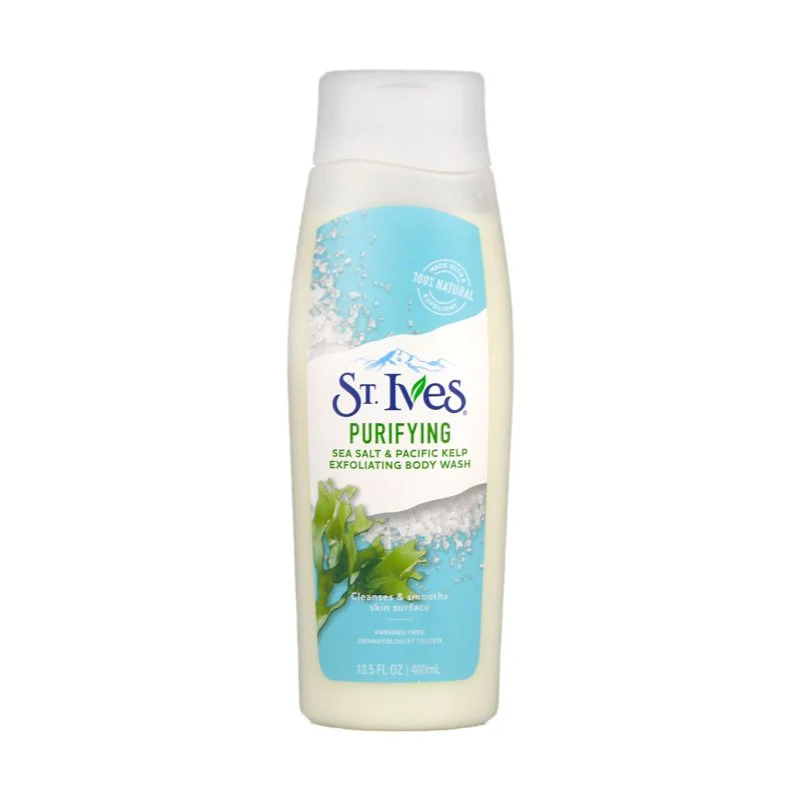 St. Ives Purifying Sea Salt And Pacific Kelp Exfoliating Body Wash -400ml