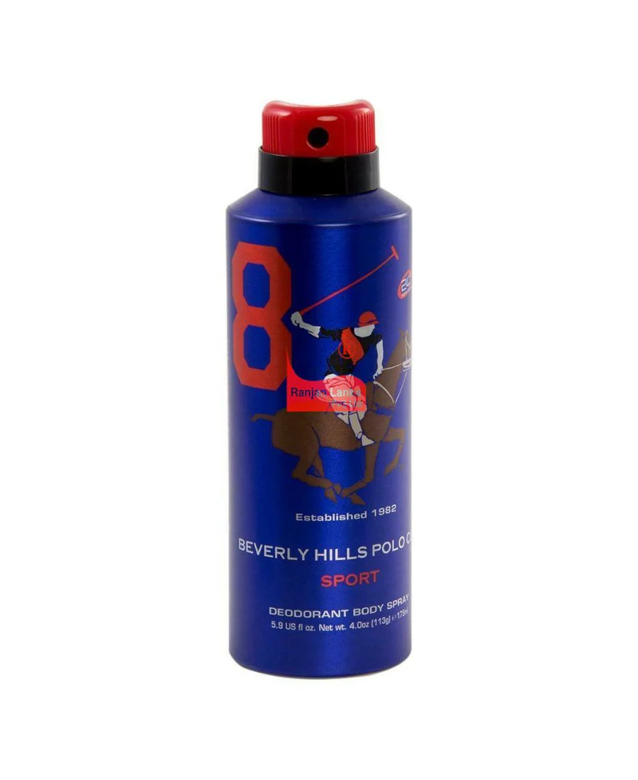 Beverly hills polo club sport 8 deodorant body spray 175ml
