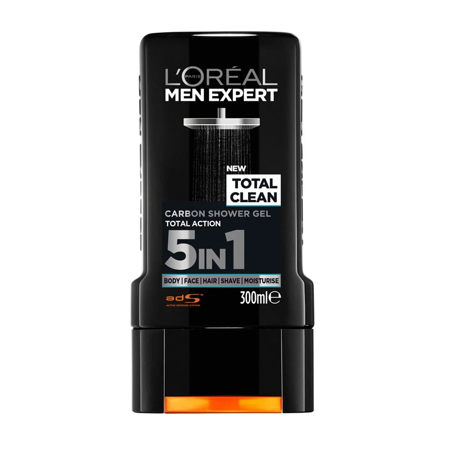 Loreal Men Total Clean 5in1 Carbon Shower Gel - 300ml