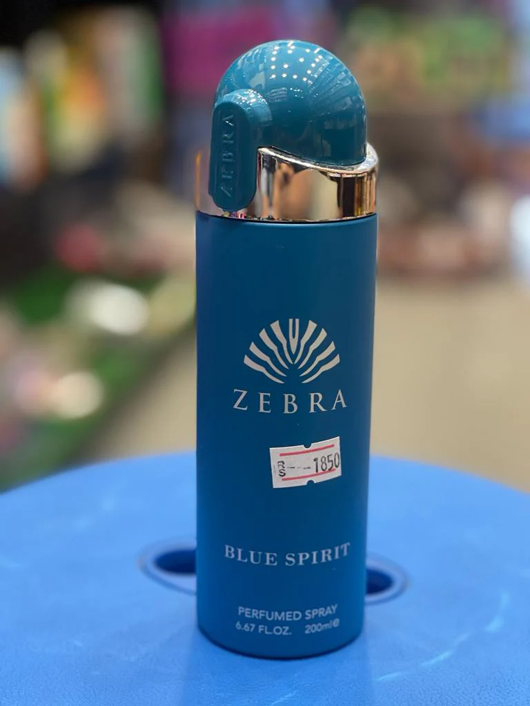 Zebra blue spirit body spray 200ml