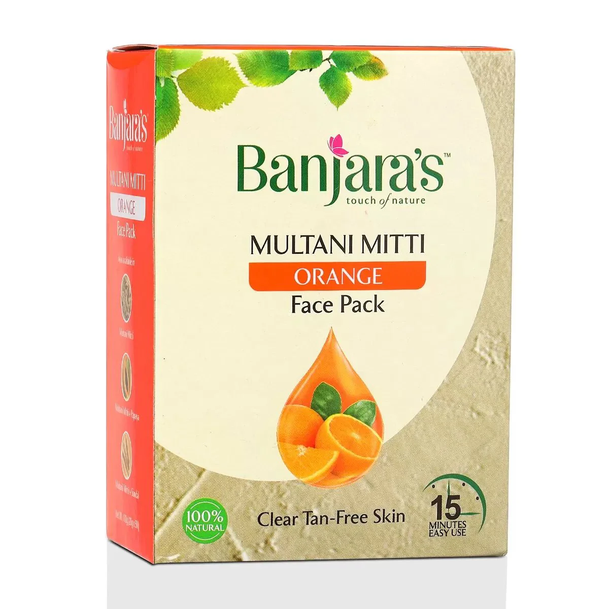 Banjaras multani mitti orange face pack 100g