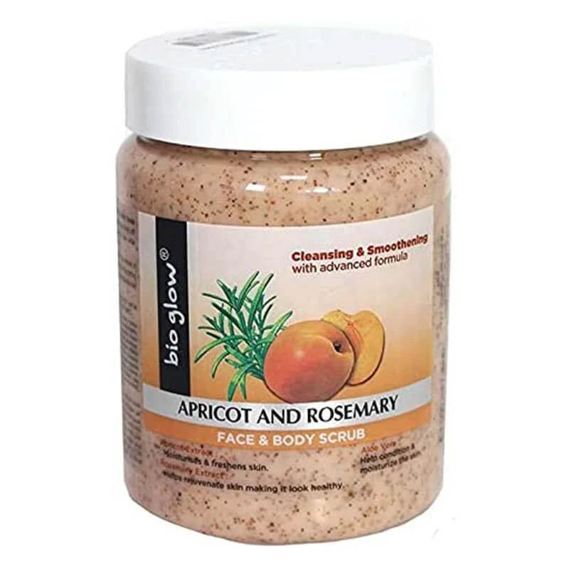 Bio Glow Apricot+Rosemary Face and Body Scrub-500ml