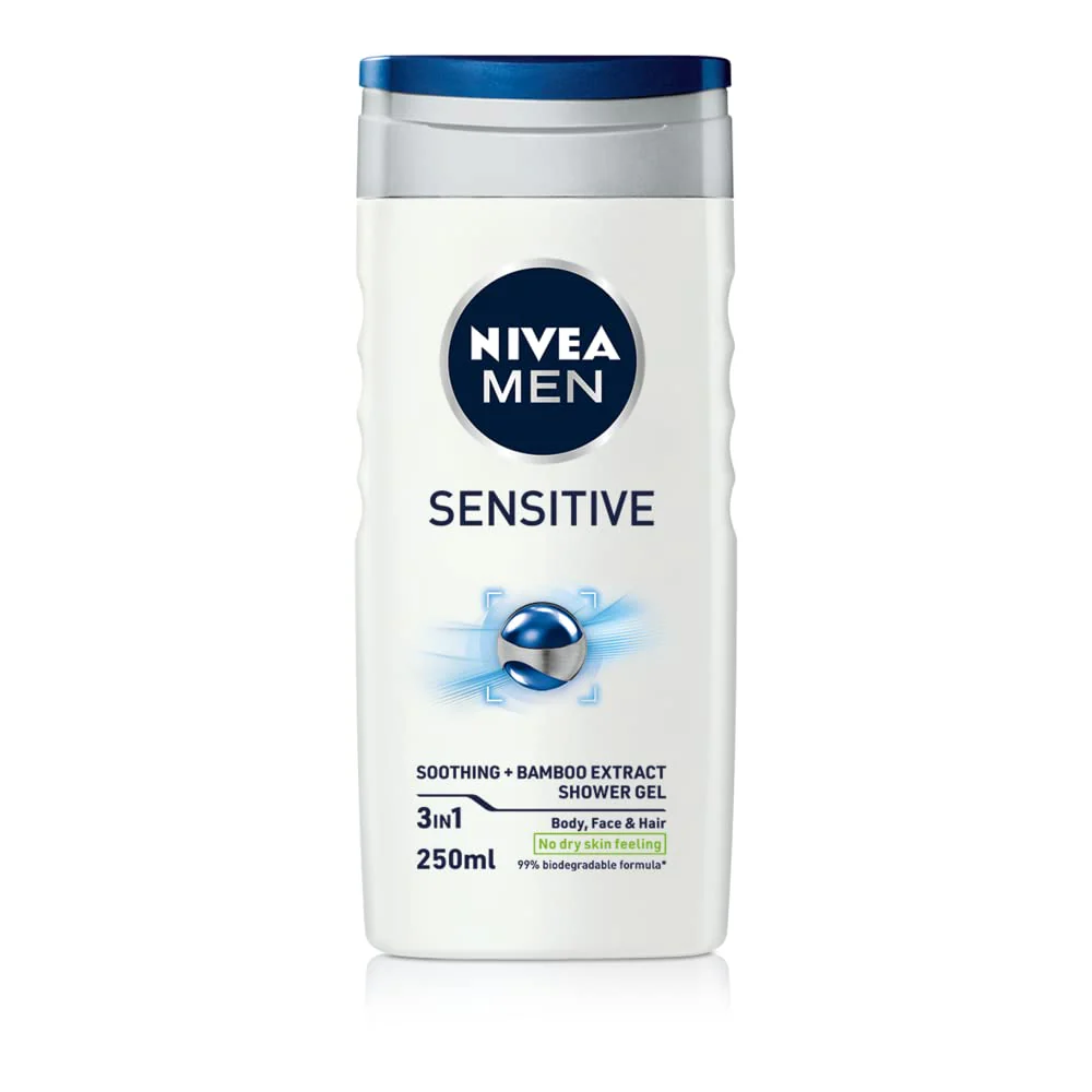 Nivea Men 3 in 1 Sensitive Shower Gel- 250 ml