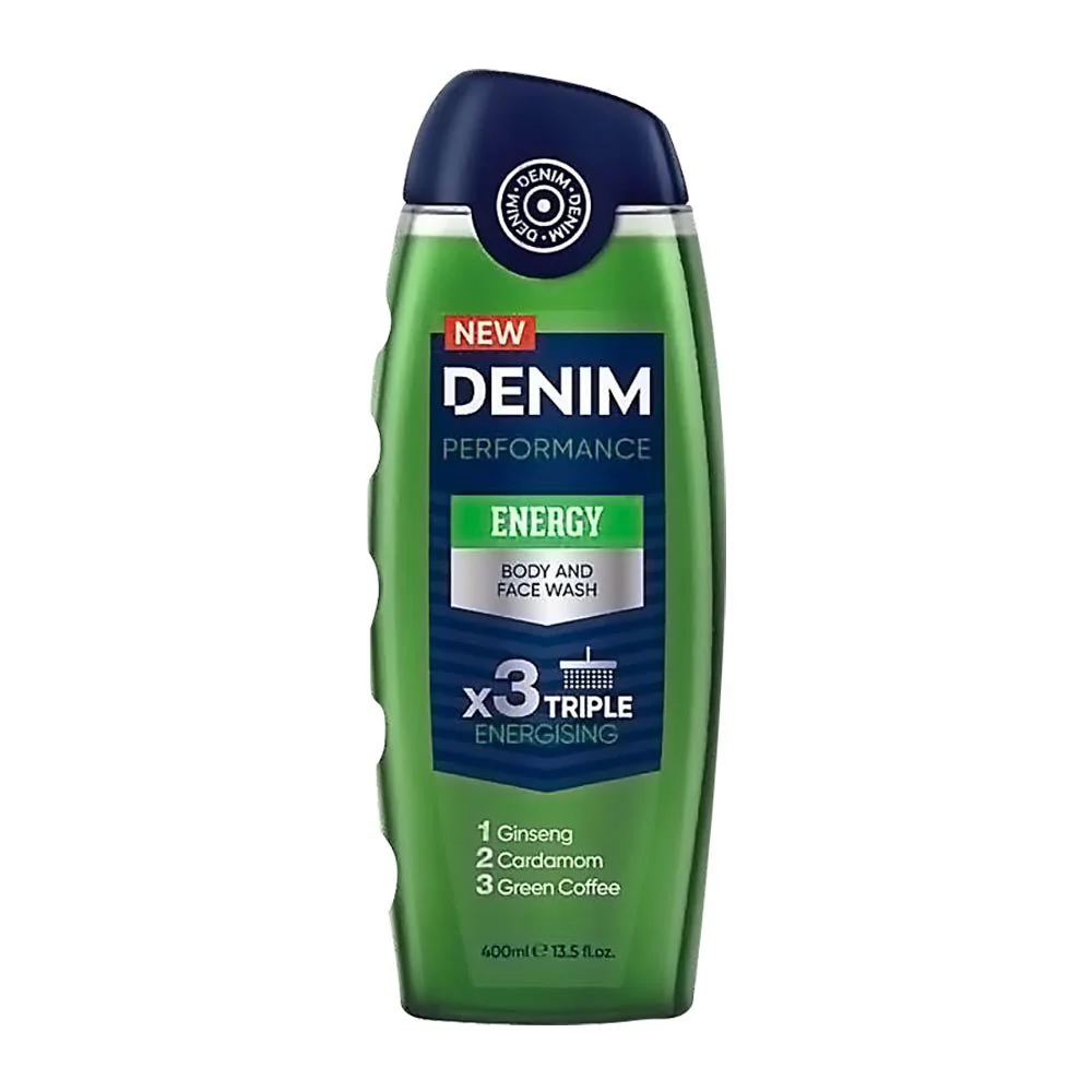 New Denim Performance Energy Body & Face Wash-400 ml