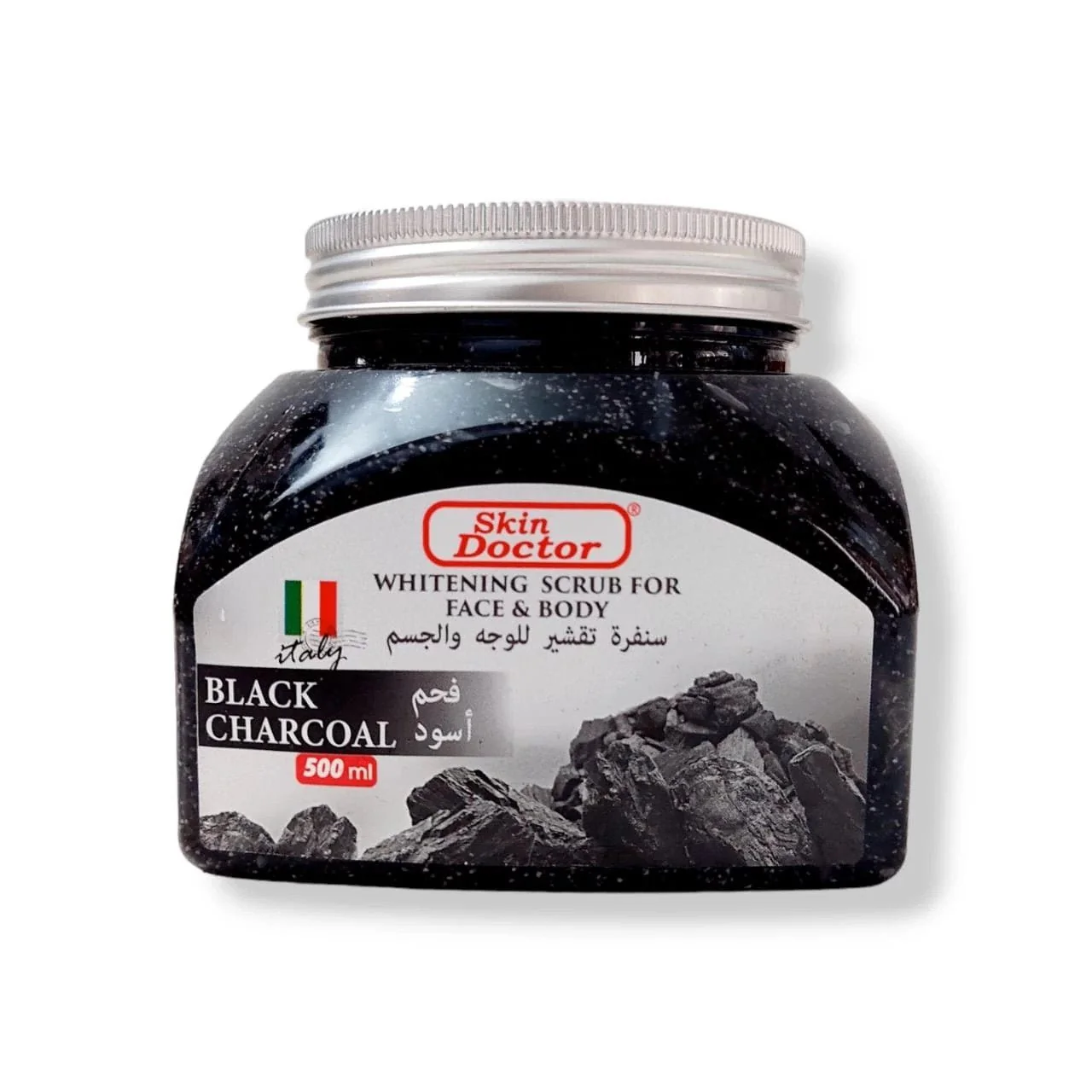 Skin Doctor Black Charcoal Whitening Face & Body Scrub - 500ml