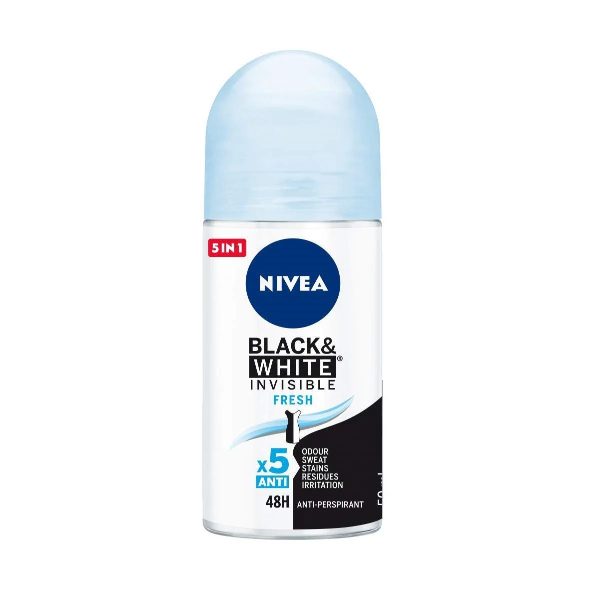 Nivea Black & White Invisible Fresh Deodorant Roll On- 50 ml