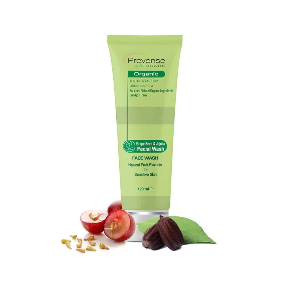 Prevense Organic grape & jojoba Face Wash-120ml