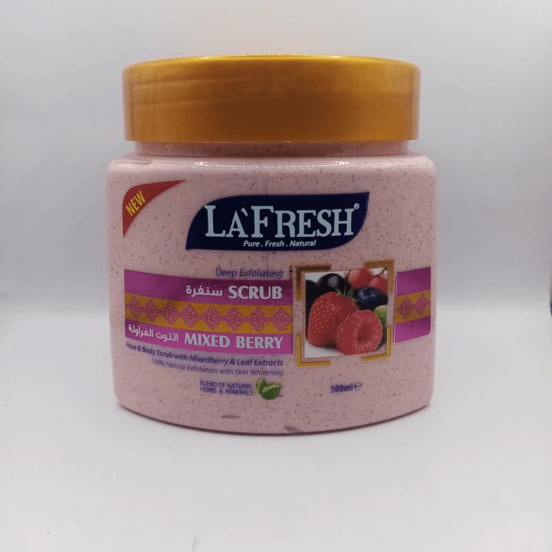 La Fresh Mixed Berry Face and Body Scrub 500ml