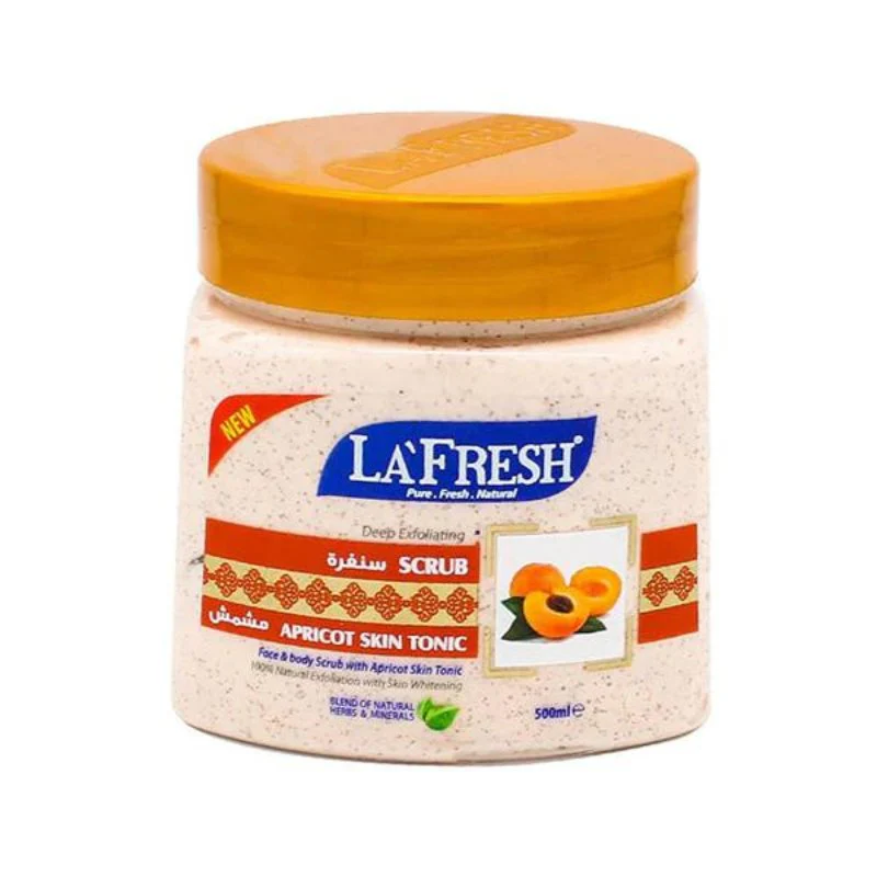 La Fresh Apricot Skin Tonic Face And Body Scrub - 500g