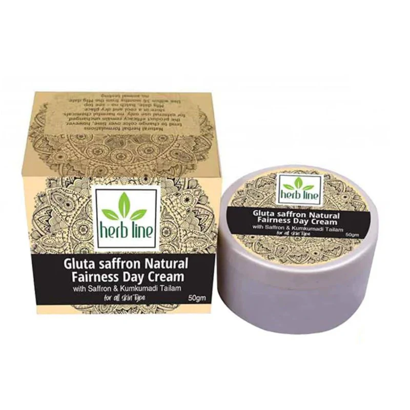 Herb Line Gluta Saffron Natural Fairness Day Cream - 50g