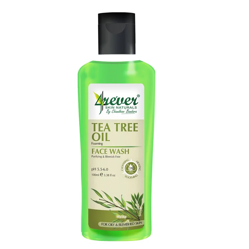 4rever Tea Tree Oil Foaming Face Wash - 185ml