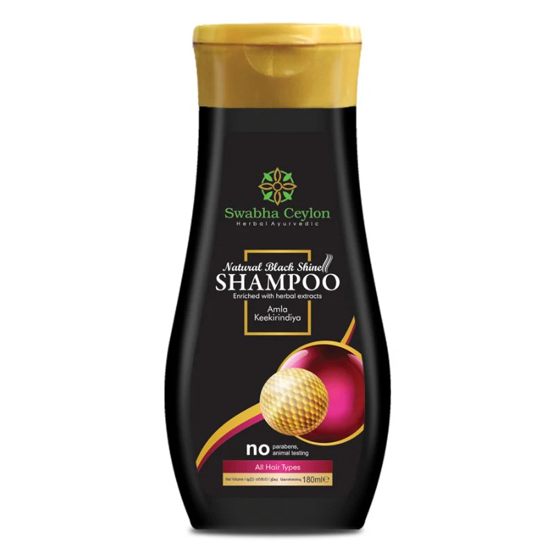 Swabha Ceylon Natural Black Shine Shampoo - 180ml
