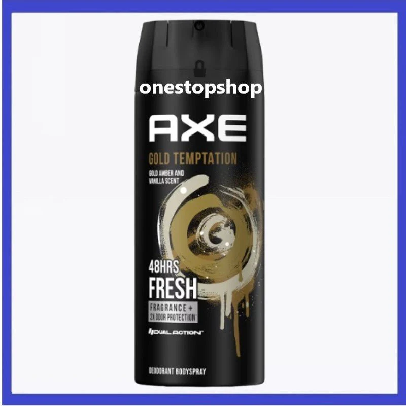 Axe Gold Temptation Gold Amber And Vanilla Scent Body Spray-135ml