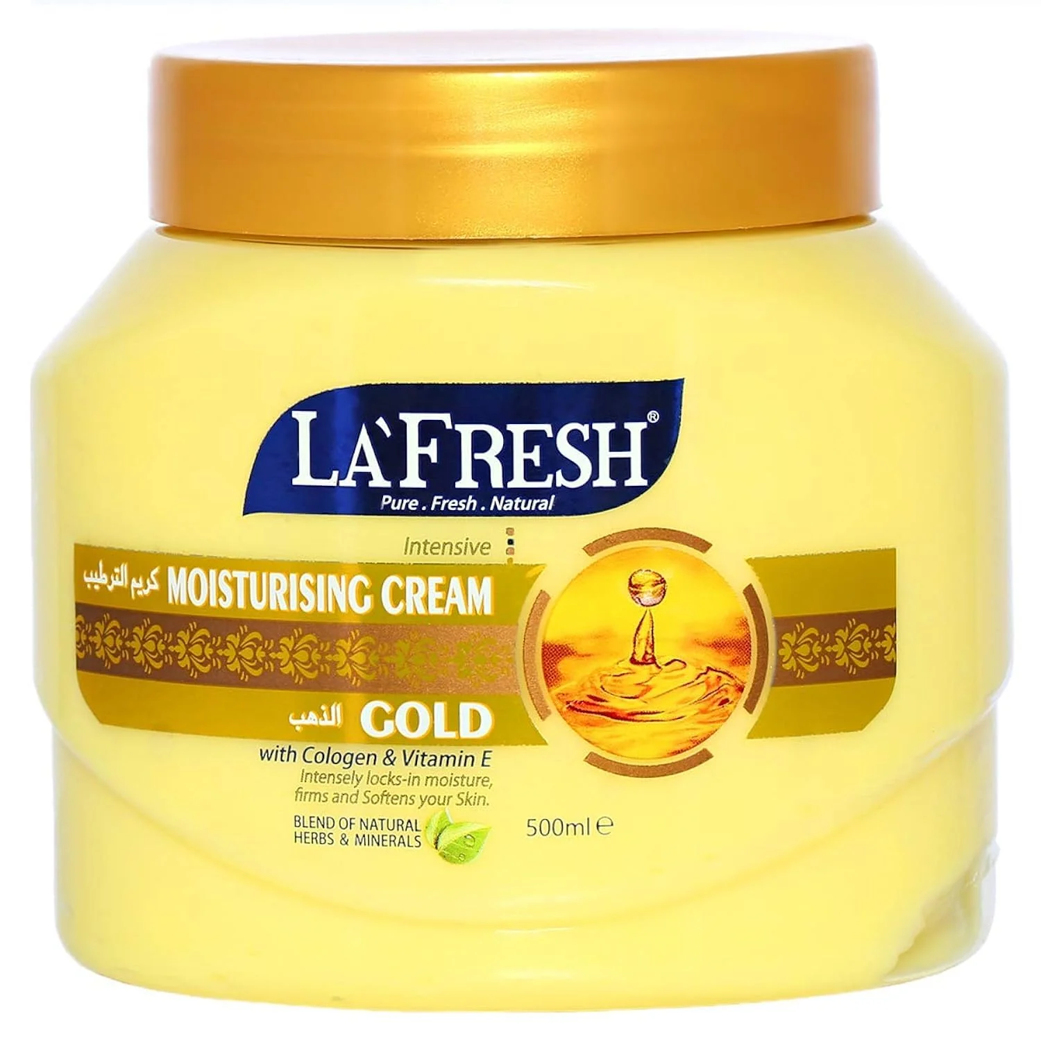 La Fresh Gold Moisturizing Cream with Collagen & Vitamin E 500ml