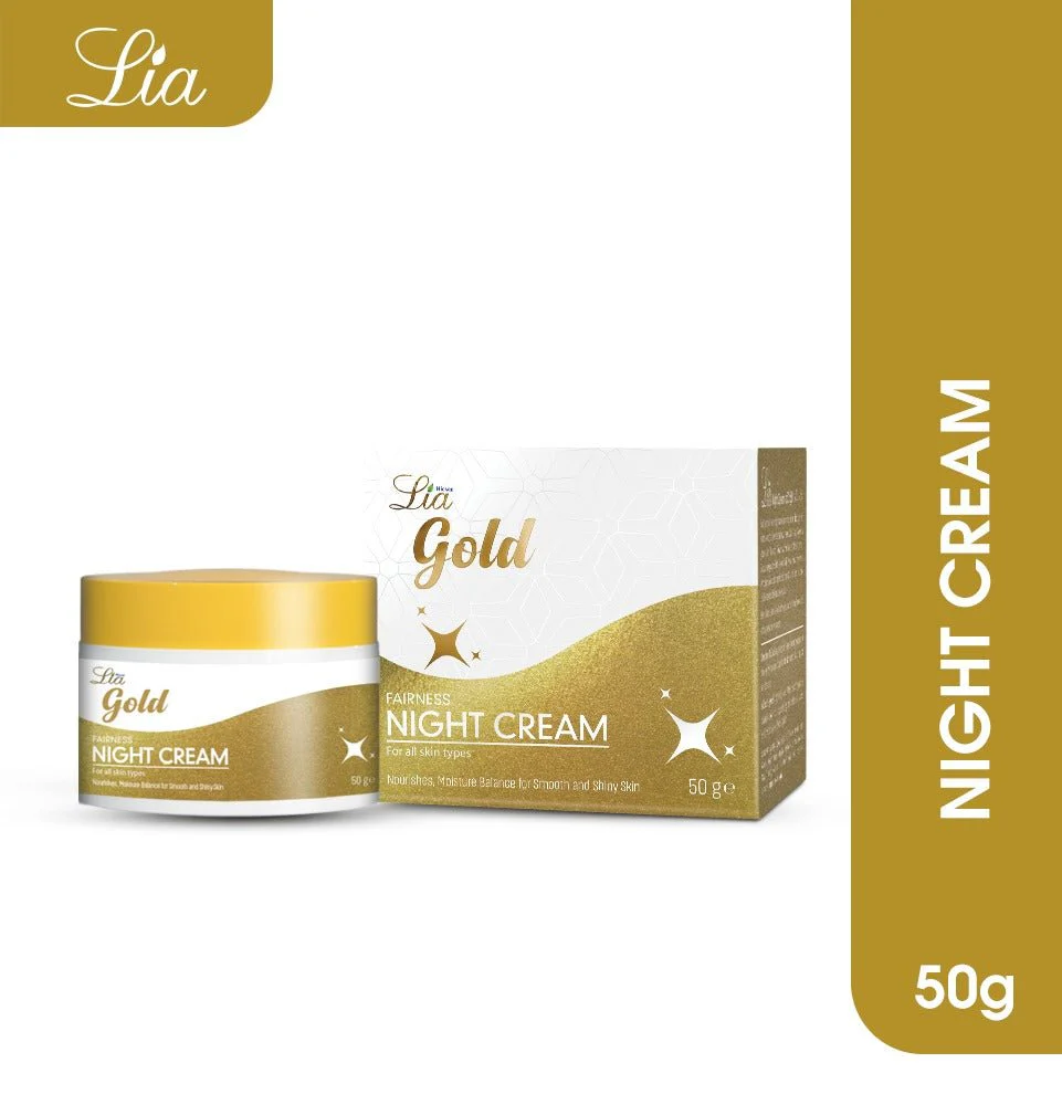 Lia Gold Fairness Night Cream - 50g