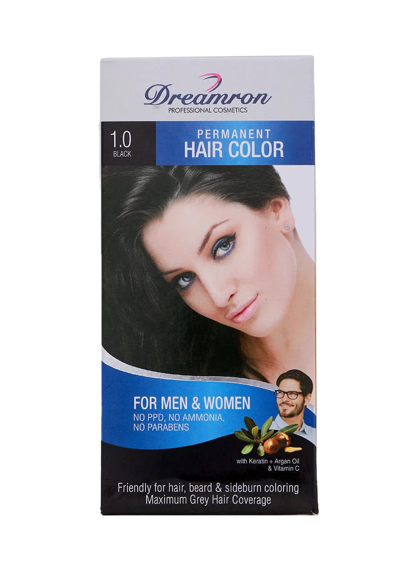 Dreamron Permanent Hair Color Natural Black 2.0 – 60ml