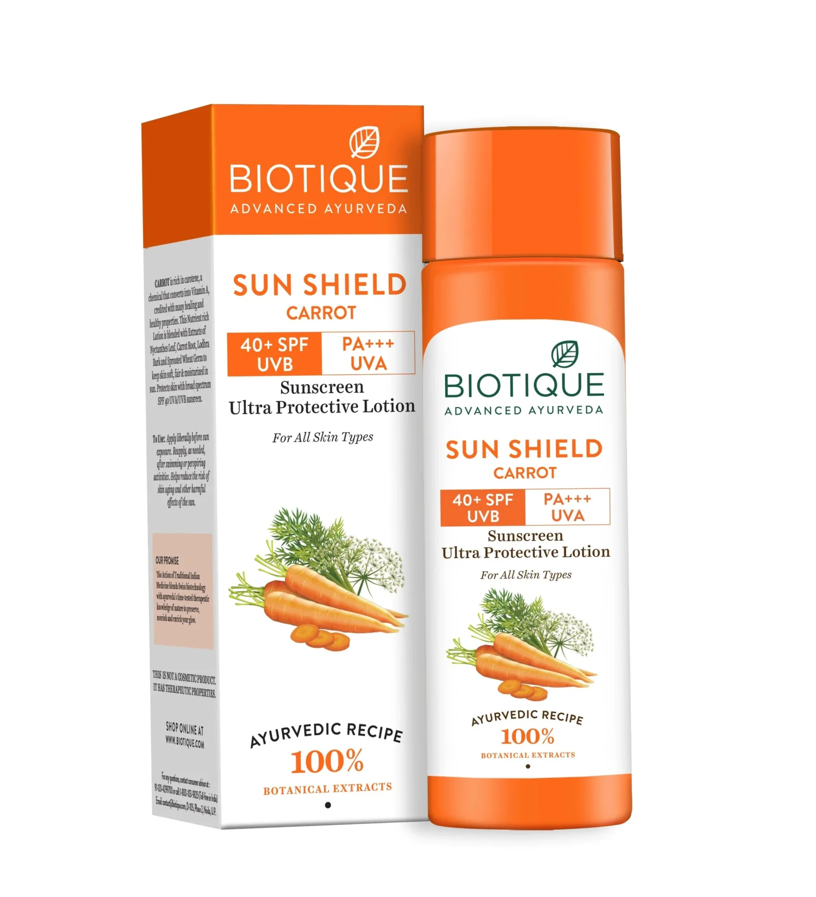 Biotique Sun Shield Carrot 40+ 120ml