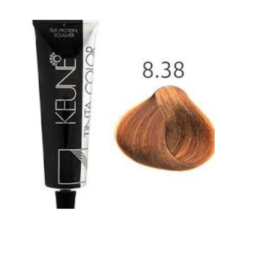 Keune Light Golden  Mocha Blonde 8.38 Hair Color - 60ml