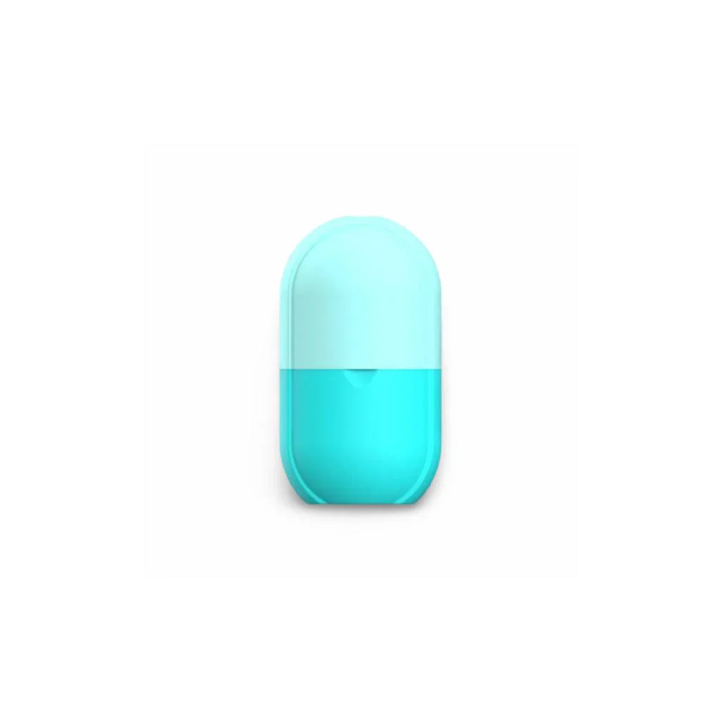 Capsules Applied To Face And Ice Grid Postsun Essential Oil Rescue