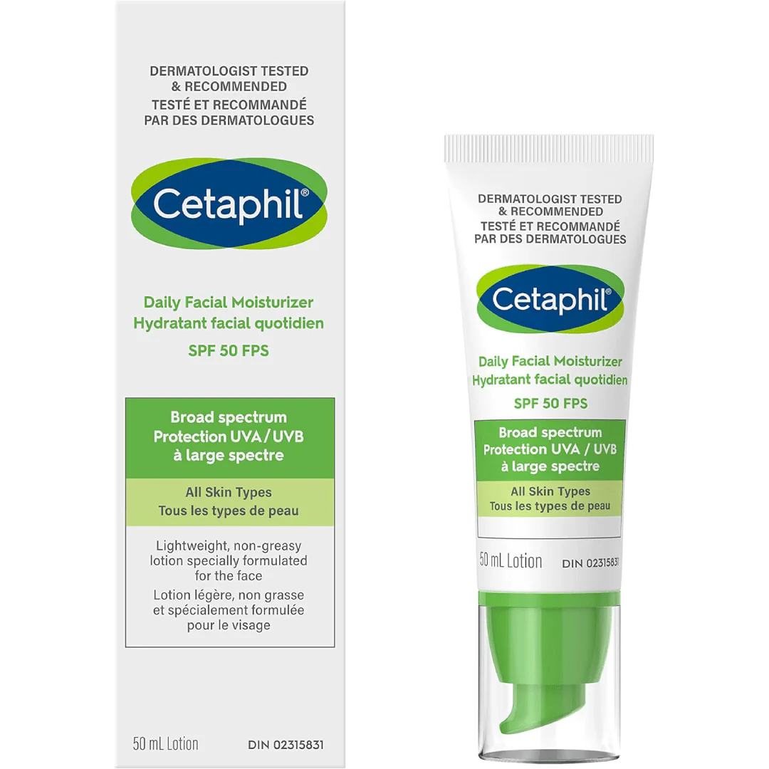 Cetaphil Daily Facial Moisturizer ( All Skin Types 50 SPF ) 50ml
