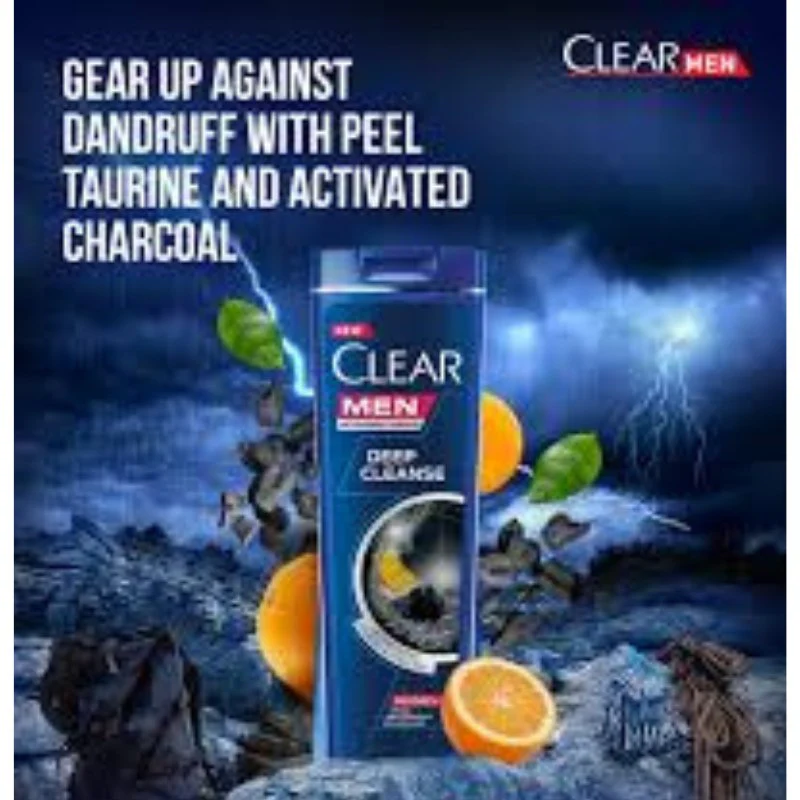 Clear Men Deep Cleanse Charcoal & Citrus Peel Shampoo 180ml