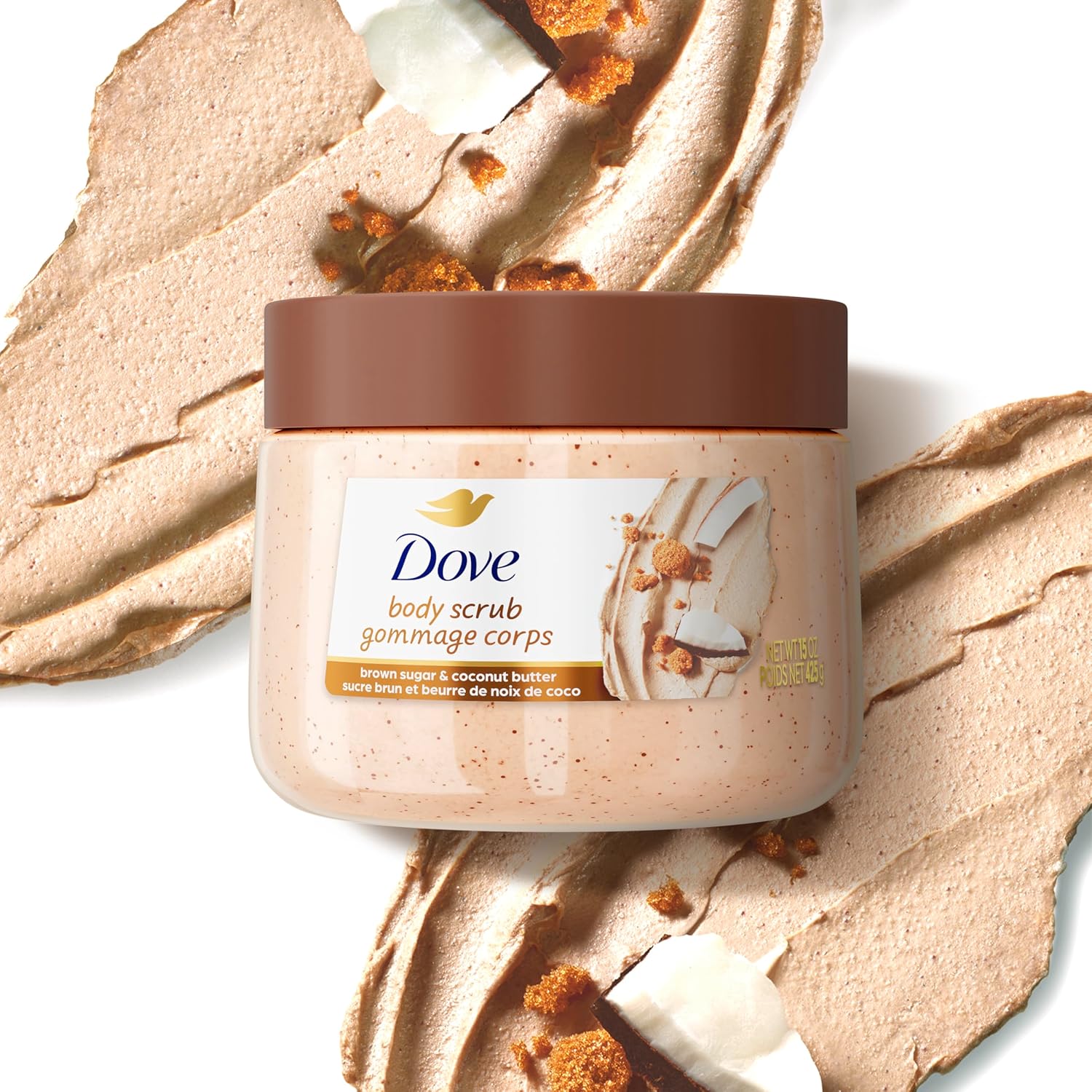 Dove Body Scrub Brown Sugar & Coconut Butter 15oz - Image 2