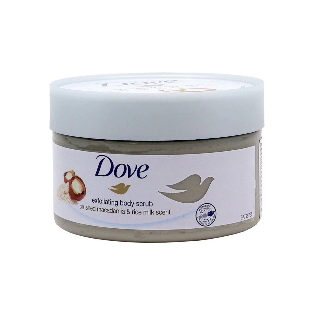 Dove Exfoliating Body Scrub Macadamia & Rice Milk 225ml