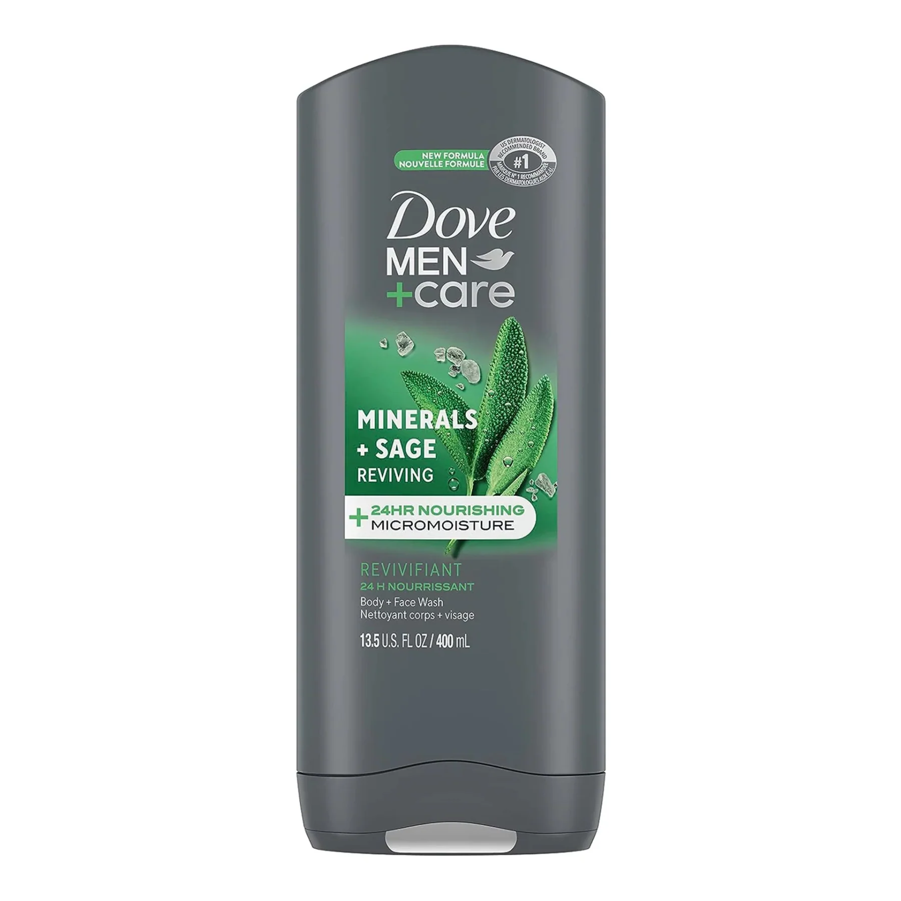 Dove Men+Care Minerals+Sage Reviewing Body & Face Wash-400ml