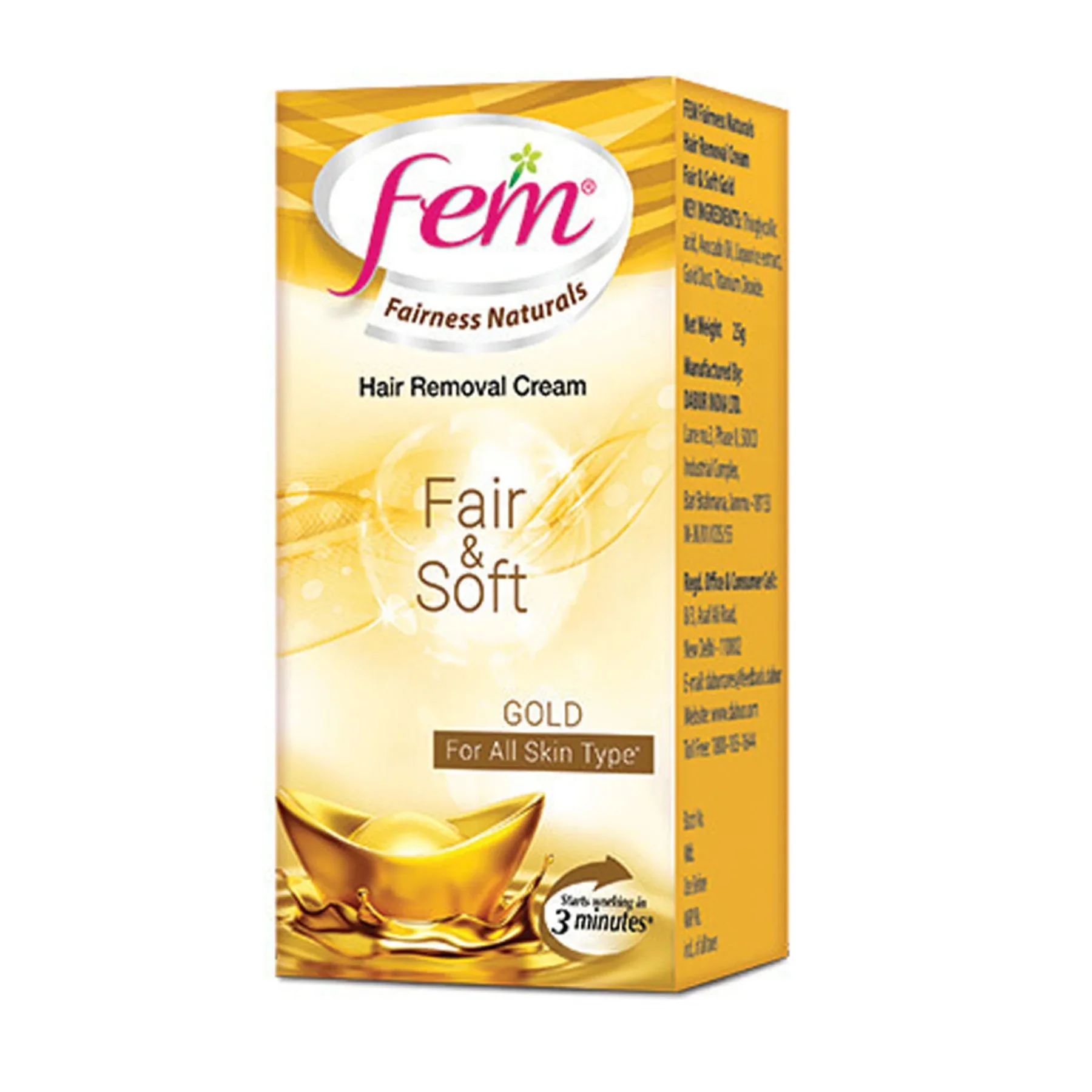Fem Hair Removal Cream Gold - 60g