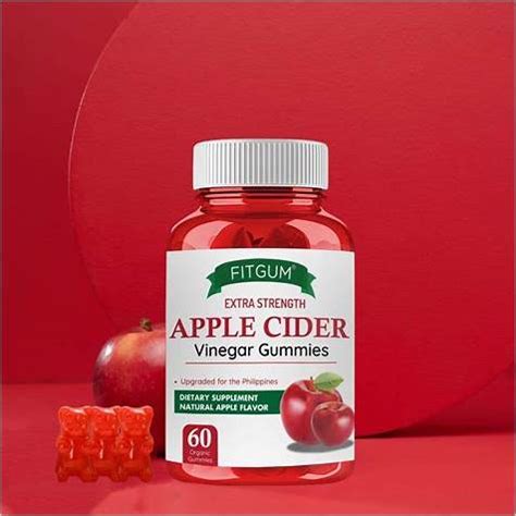 Fitgum Extra Strength Apple Cider Vinegar Gummies 60 Gummies