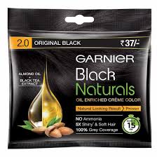 Garnier Black Naturals Creme Color-2.0 Original Black - 20ml + 20g