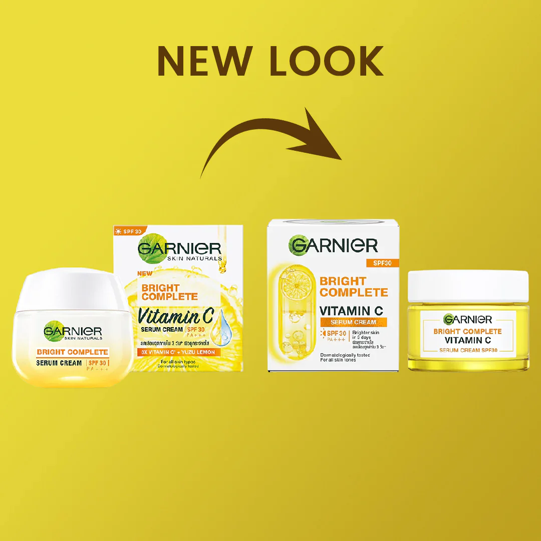 Garnier Bright Complete Vitamin C Day Serum Cream SPF 30 50ml ( Indonesia )