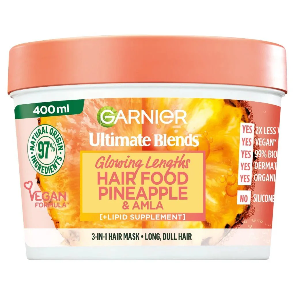 Garnier Ultimate Blends Hair Food Pineapple 3In1 Mask 400Ml (Long, Dull Hair)