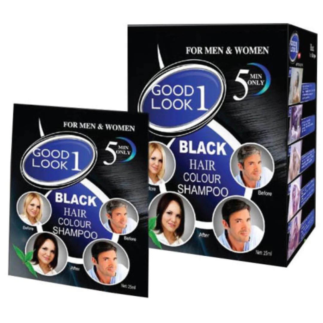 Good Look 1 Black Hair Colour Shampoo 25ml