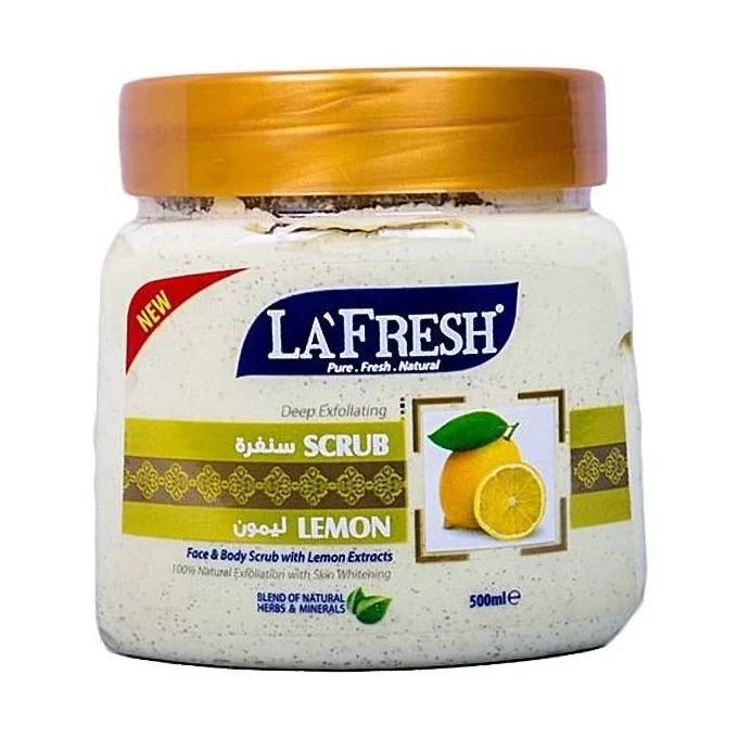 La Fresh Deep Exfoliating Face & Body Scrub with Lemon Extracts 500ml
