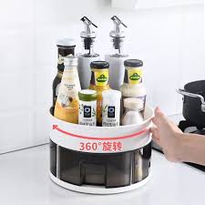 Multifunctional Revolving Kitchen Storage Rack - Image 2