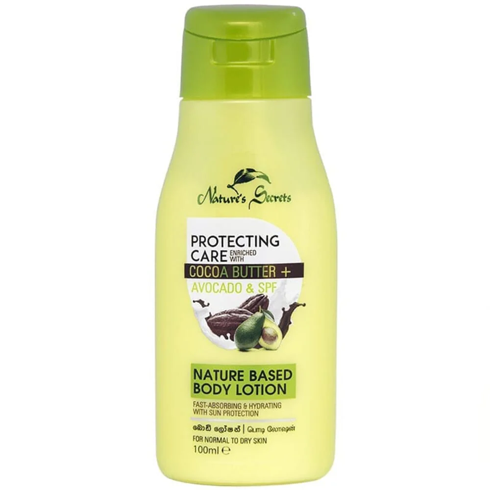 Nature's Secrets Cocoa Butter + Avocado & SPF Nature Based Body Lotion - 100ml