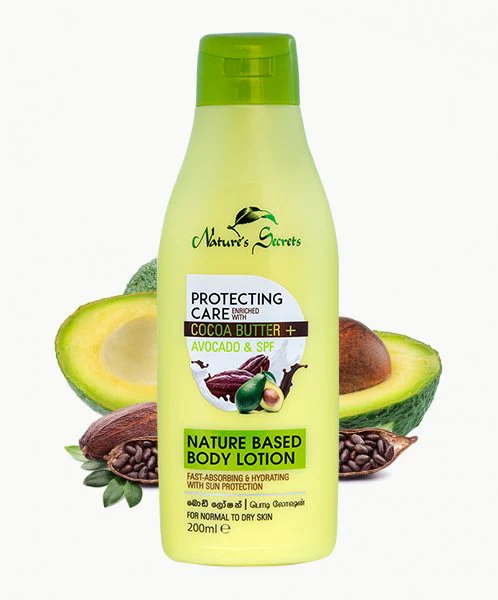 Nature's Secrets Cocoa Butter + Avocado & SPF Nature Based Body Lotion - 200ml