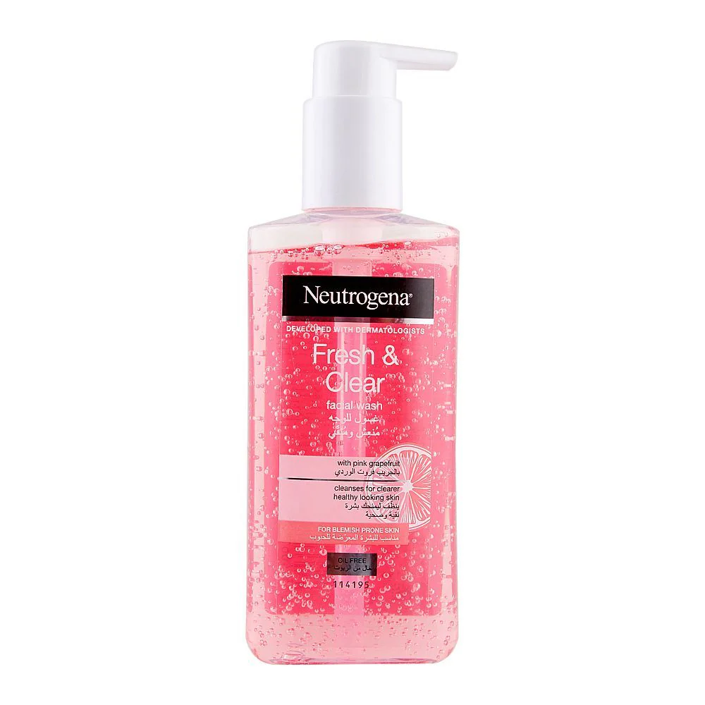 Neutrogena Fresh & Clear Facial Wash With Pink Grapefruit 200ml