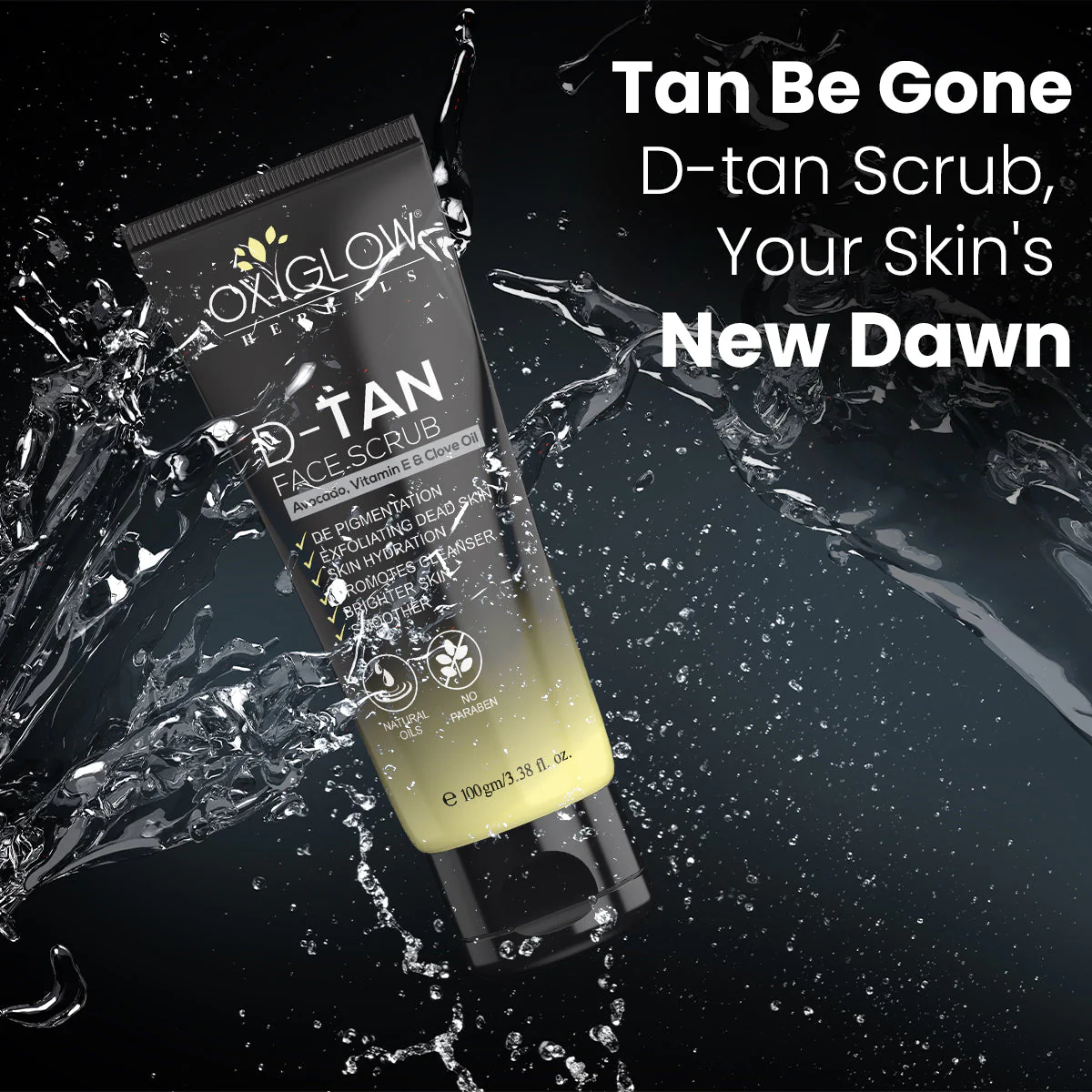 Oxyglow D-Tan Face Scrub 100g