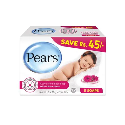 Pears Active Floral Baby Soap 70g x 5