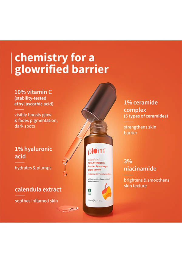 Plum Calendula & 10% Vitamin C Glow Serum 30ml - Image 2