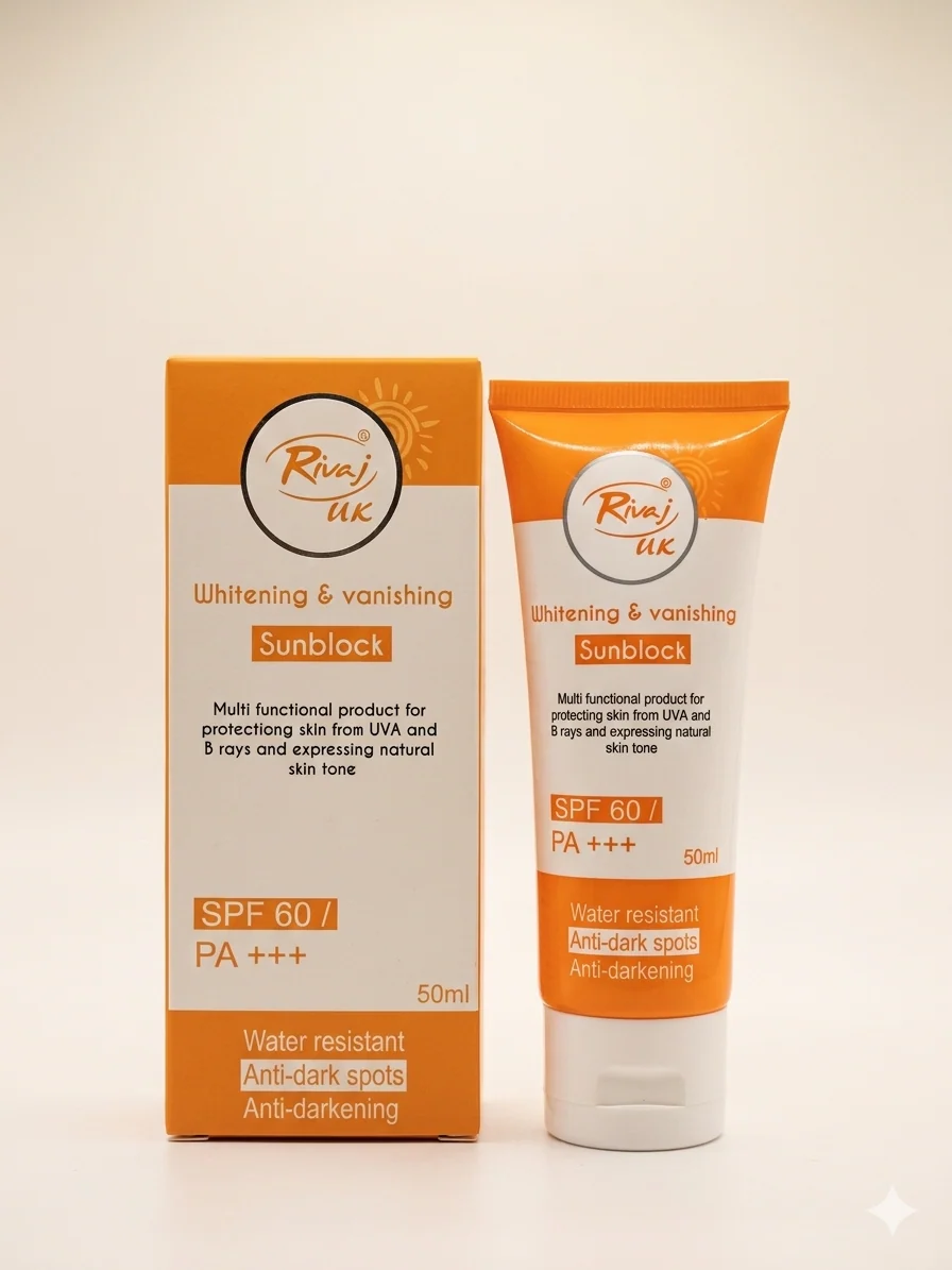 Rivaj Whitening & Vanishing SPF 60 Sunblock 50ml
