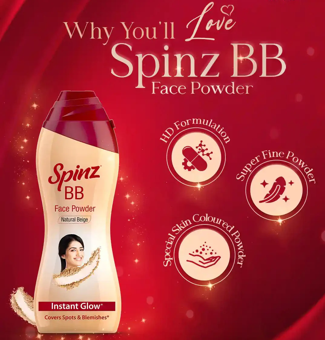 Spinz BB Face Powder - Natural Beige -35g