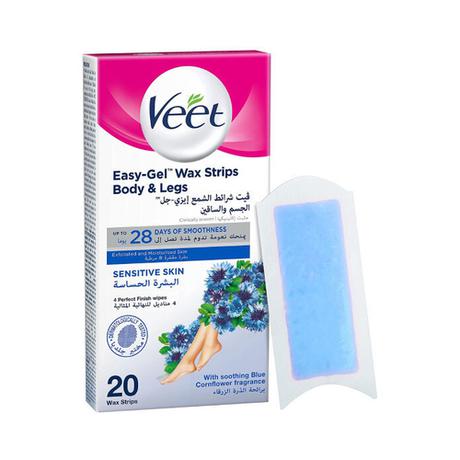 Veet Easy-Gel Wax Strips Body & Legs for Sensitive Skin