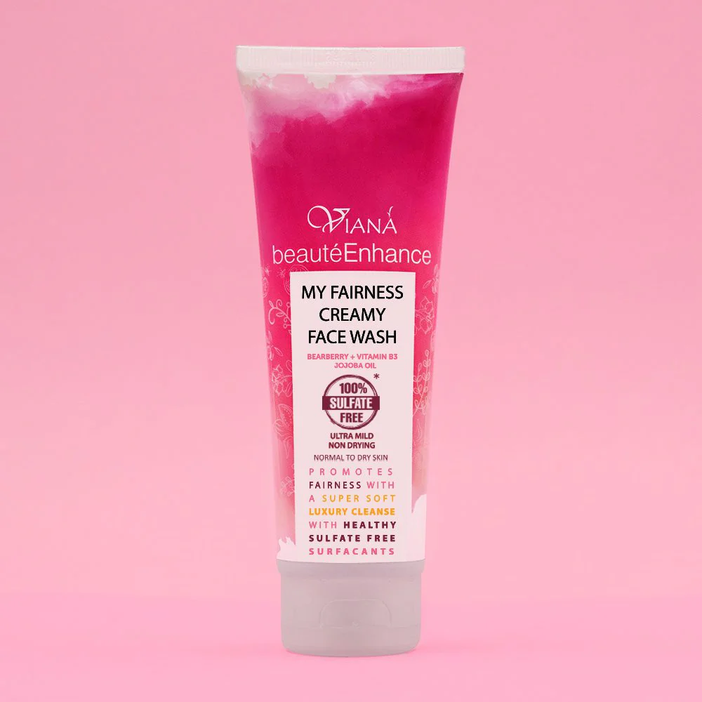 Viana Beaute Enhance My Fairness Creamy Face Wash for Normal to Dry Skin -60ml